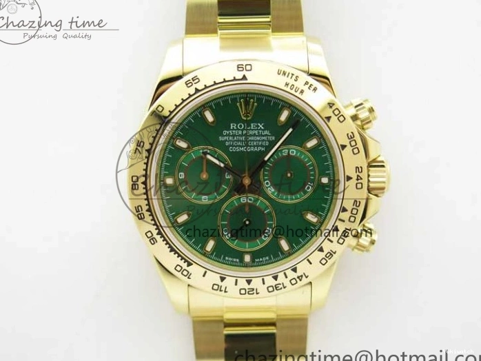 YG Daytona Edition Green YG 1:1 Best Bracelet Steel 904L KKF A7750 Dial on 0401